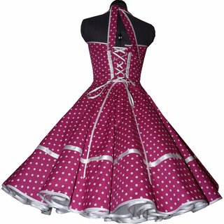 Petticoat Kleid  pink kleine weiße Punkte Punktekleid