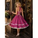 Petticoat Kleid  pink kleine weiße Punkte Punktekleid