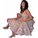Blumiges Petticoatkleid zum Petticoat rosa gelbe Blüten