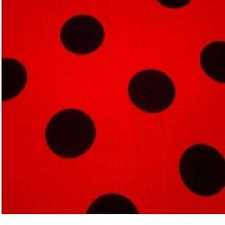 Tellerrock rot große schwarze  Punkte