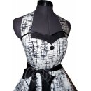 Tanzkleid 50er Jahre zum Petticoat weiß schwarze Streifen 34-44