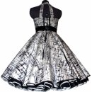 Tanzkleid 50er Jahre zum Petticoat weiß schwarze Streifen 34-44