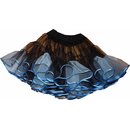 Petticoat geflammt schwarz hellblau