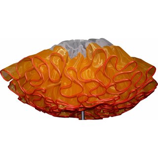Petticoat orange Unterrock mit Organza und Tüll kombiniert