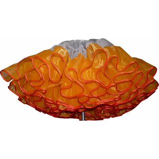 Petticoat orange Unterrock mit Organza und Tll kombiniert