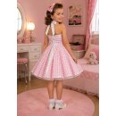 Petticoatkleid Kinder rosa  weiß Karo Schulanfang...