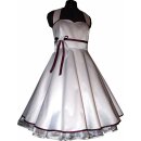 50er Jahre Brautkleid zum Petticoat Hochzeitskleid weiß Farbakzent wählbar