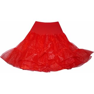 Petticoat Unterrock Organdy rot 2 Lagen mit Bandwahl Länge 48 bis 62cm