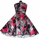 50er JahreTanzkleid zum Petticoat rot schwarz Gr.L