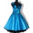Festliches 50er Kleid zum Petticoat  türkis schwarz Vintage