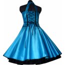 Festliches 50er Kleid zum Petticoat  türkis schwarz Vintage Gr 36