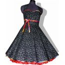 50er Petticoatkleid Tanzkleid zum Petticoat schwarz Band...