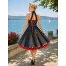 50er Petticoatkleid Tanzkleid zum Petticoat schwarz Band...