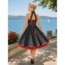 50er Petticoatkleid Tanzkleid zum Petticoat schwarz Band...