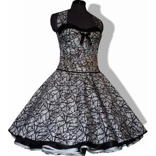 Petticoatkleid 50er Jahre schwarz weiss Streifen zum Petticoat
