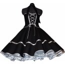 Petticoat Kleid schwarz Vintage Dekoltee weiße Kringelpunkte