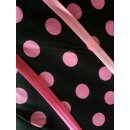 Petticoatkleid schwarz Vintage Dekoltee pink Tupfen