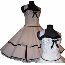 Rockabillykleid Brautkleid weiß zarte Rosen Korsage