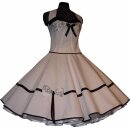 Rockabillykleid Brautkleid weiß zarte Rosen Korsage