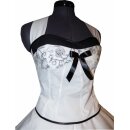 Rockabillykleid Brautkleid weiß zarte Rosen Korsage