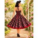 Schwarzes Petticoat Kleid der 50er Jahre Retrokleid rote...