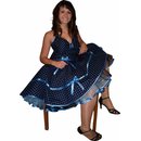 Petticoat Kleid Punkte dunkelblau marine blaue Tupfen