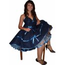 Petticoat Kleid Punkte dunkelblau marine blaue Tupfen