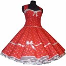 Petticoat Korsagenkleid rot weiße Röschen