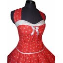 Petticoat Korsagenkleid rot weiße Röschen