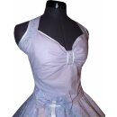 Fliederfarbenes Kleid weiße Punkte Blümchen zum Petticoat