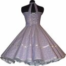 Fliederfarbenes Kleid weiße Punkte Blümchen zum Petticoat