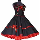 Petticoat Kleid schwarz Vintage Dekoltee rote Kirschen...
