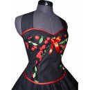 Petticoat Kleid schwarz Vintage Dekoltee rote Kirschen Cherrys