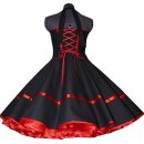 Petticoat Kleid schwarz Vintage Dekoltee rote Kirschen Cherrys