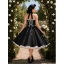 Korsagen Petticoat Kleid schwarz Dekoltee weiße...
