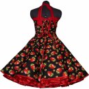 Kleid Rockabilly schwarz große rote Erdbeeren