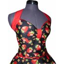 Kleid zum Petticoat Rockabilly schwarz große rote...