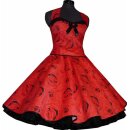 Rotes 50er Jahre Petticoatkleid rote Rosen