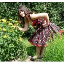 Petticoat Korsagen Kleid schwarz weiß rote Kirschen