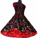 Petticoatkleid schwarz rote Kirschen
