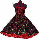 Petticoatkleid schwarz rote Kirschen