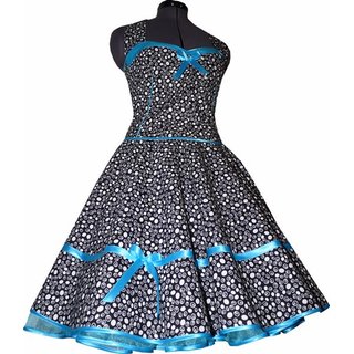 Petticoat Vintage Kleid schwarz weiße Pünktchen und Kringel