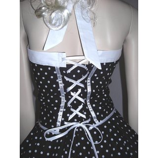 Punkte Petticoat Kleid schwarz kleine weiße Tupfen