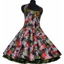 Blumen Sommerkleid zum Petticoat rot schwarz weiß
