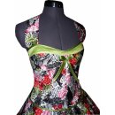 Blumen Sommerkleid zum Petticoat rot schwarz weiß