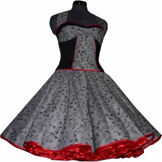 50er Petticoat Kleid Korsage Blumenkaro