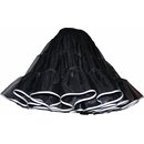 Petticoat Organdy schwarz Band weiß mittleres Volumen 58cm
