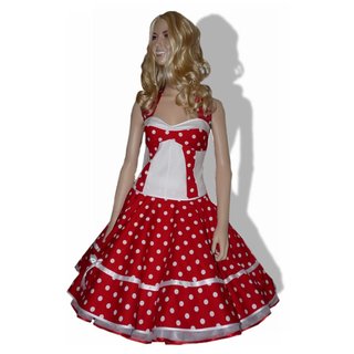 50er Punkte Petticoat Kleid Korsage streifig Model 2