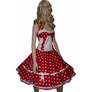 50er Punkte Petticoat Kleid Korsage streifig Model 2
