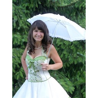 Petticoatkleid 50er Jahre creme Brautkleid Hochzeitskleid Fliederblüten